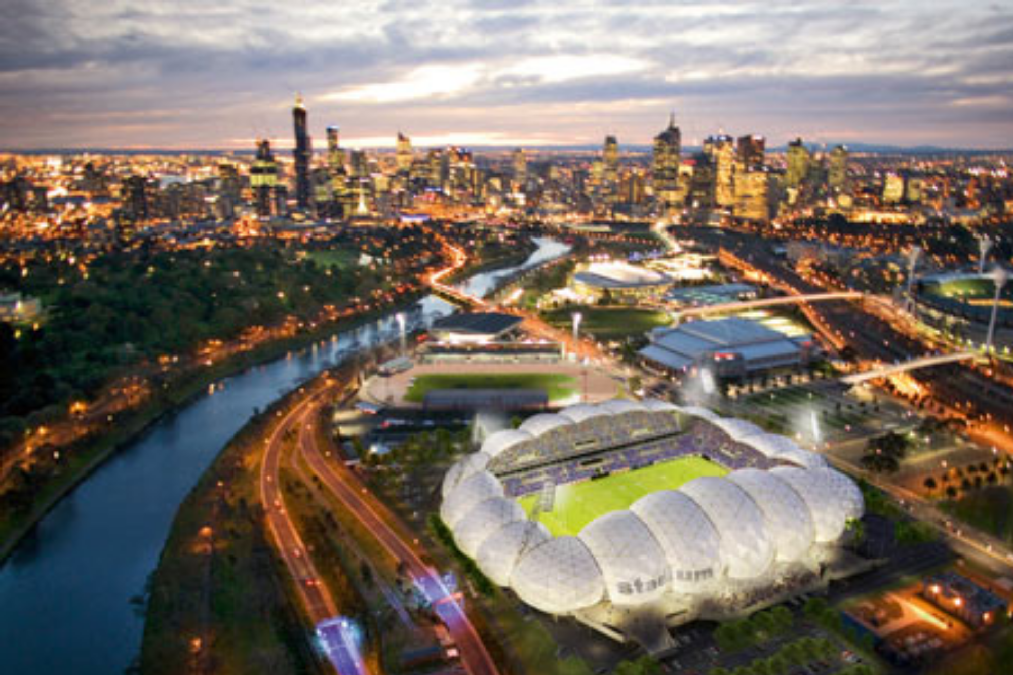 Aerial View Of Aami Park Stadium | Qscan Radiology Clinics | Imaging At Olympic Park